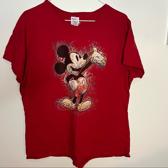 Port and Company Tops - Mickey Mouse Red Short Sleeve Tee XXL